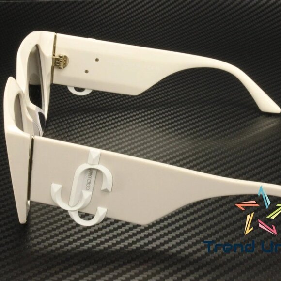 NEW JIMMY CHOO JC5006U 50088G Sunglasses White / Gradient Grey Lens 55mm Women’s